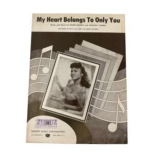 My Heart‎ Belongs To Only You Sheet Music Frank Dorothy Daniels Bette McLaurin